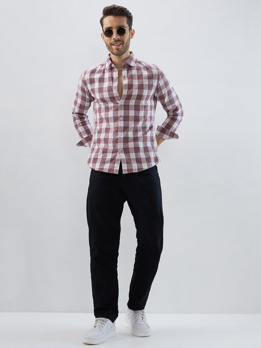 Premium Cotton Rosewook Pink Box Checked Shirt