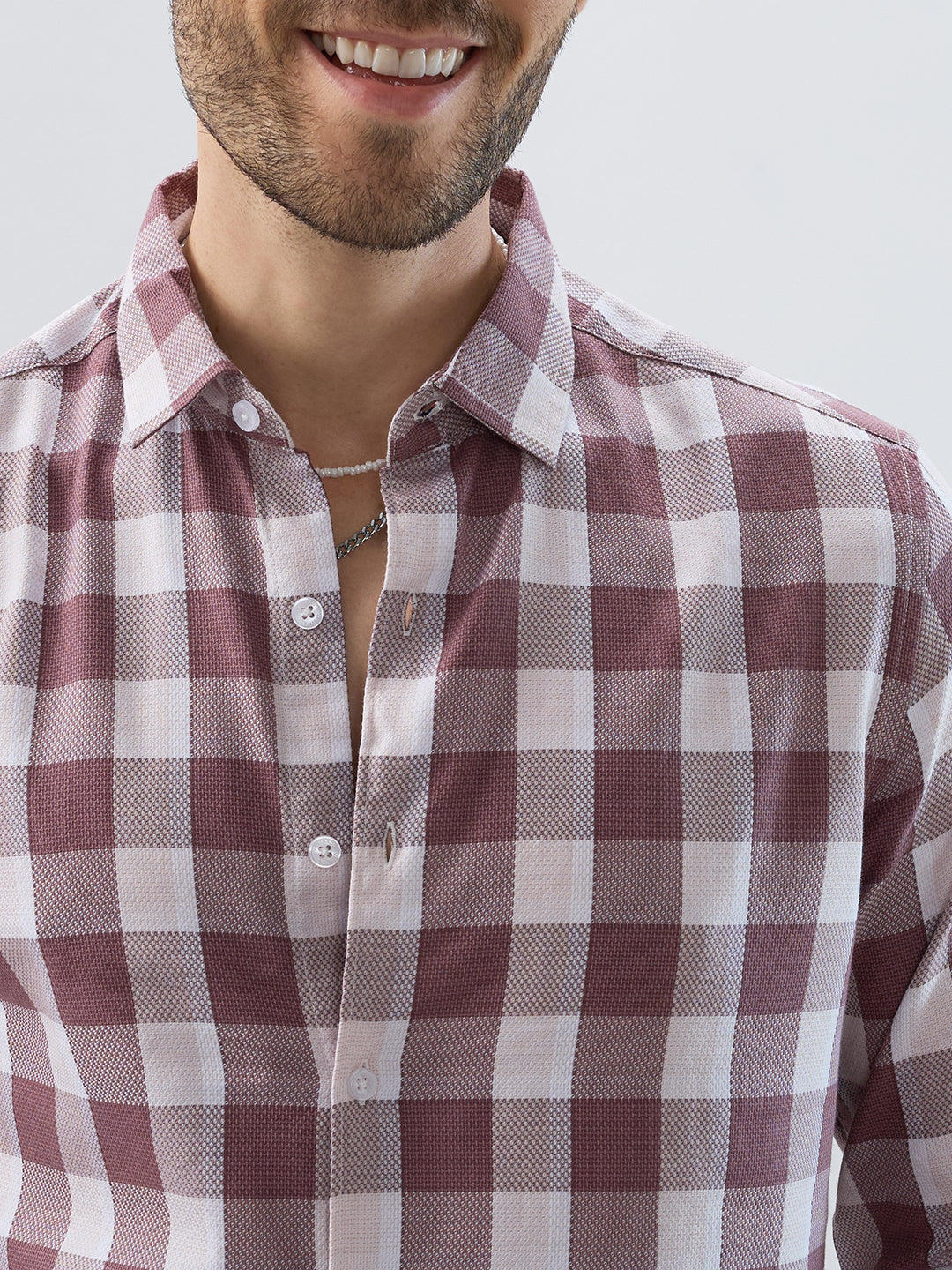 Premium Cotton Rosewook Pink Box Checked Shirt