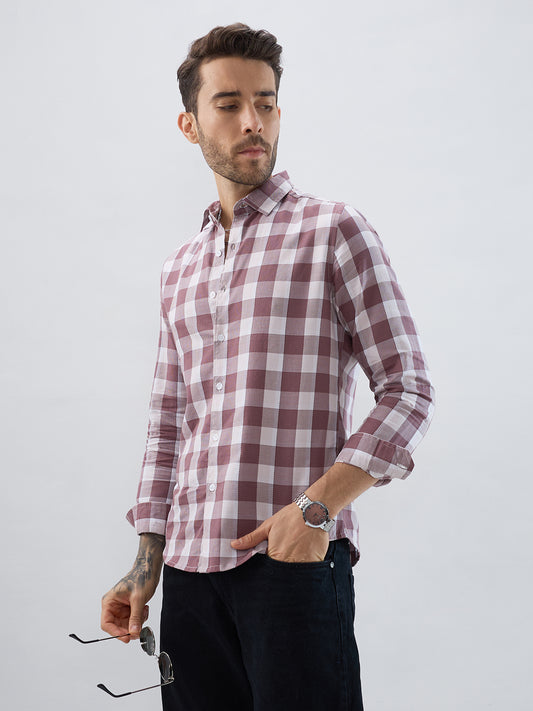 Premium Cotton Rosewook Pink Box Checked Shirt