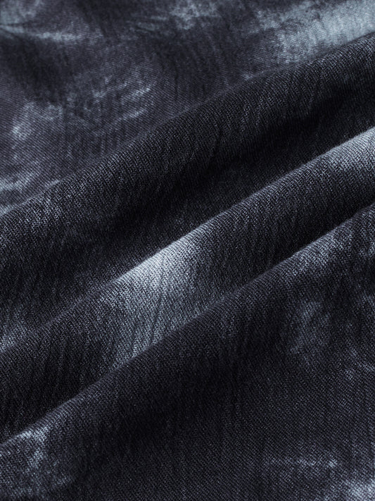Midnight Mist Tie-Dye Boxy Fit Crop Shirt