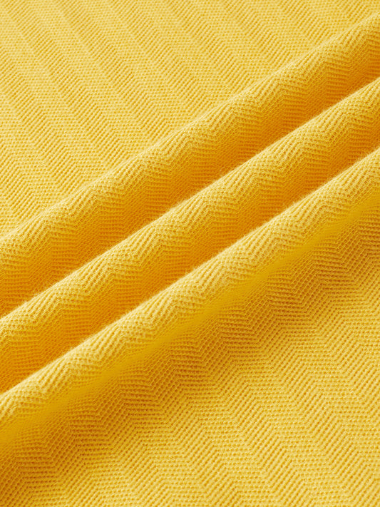 Sunflower Yellow Herringbone Knit Shirt