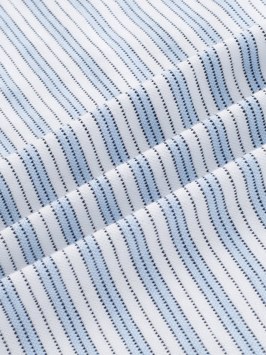 Classic Blue Mist Striped Knitted Shirt