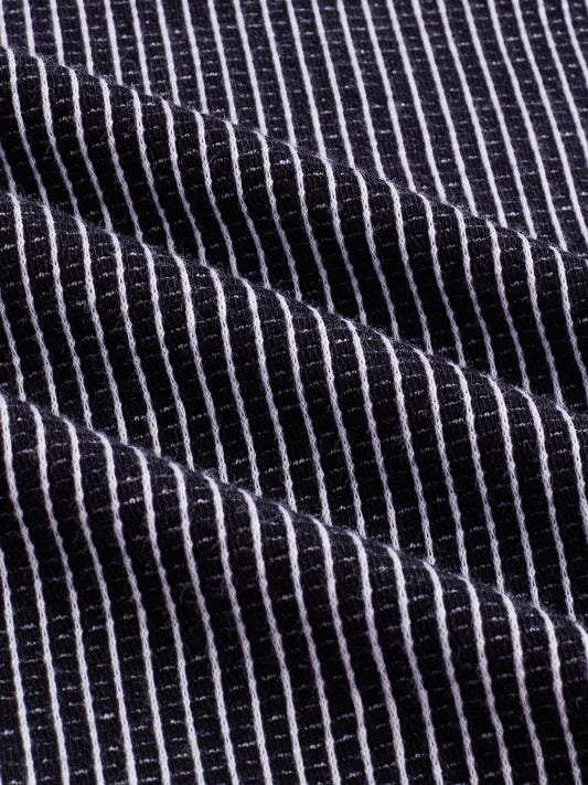 Monochrome Grid Knitted Everyday Shirt