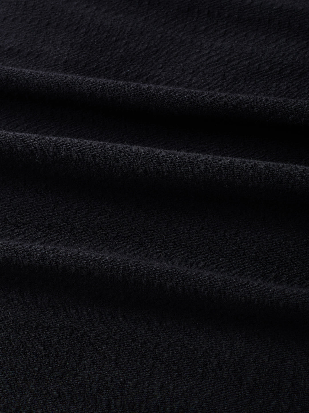 Elegant Black Knit Textured Shirt