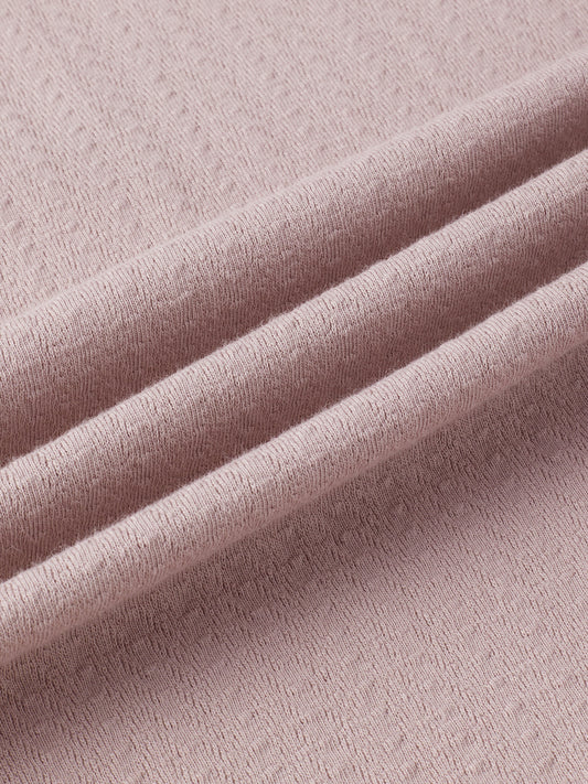 Dusty Rose Pink Textured Knit Shirt