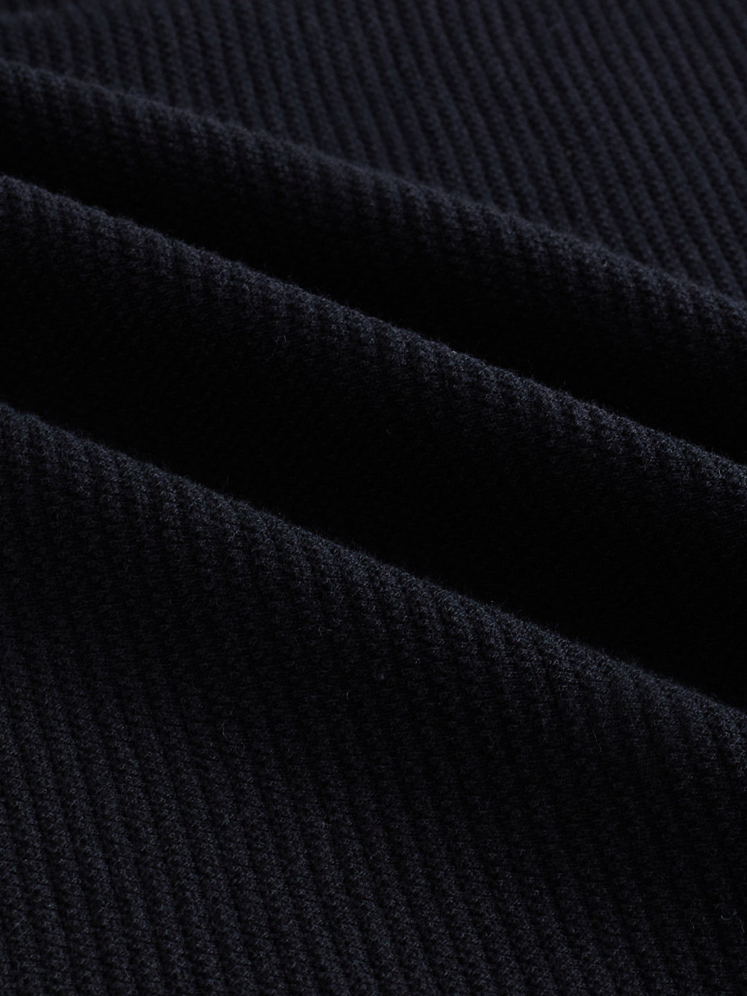 Classic Black Textured Knit Shirt