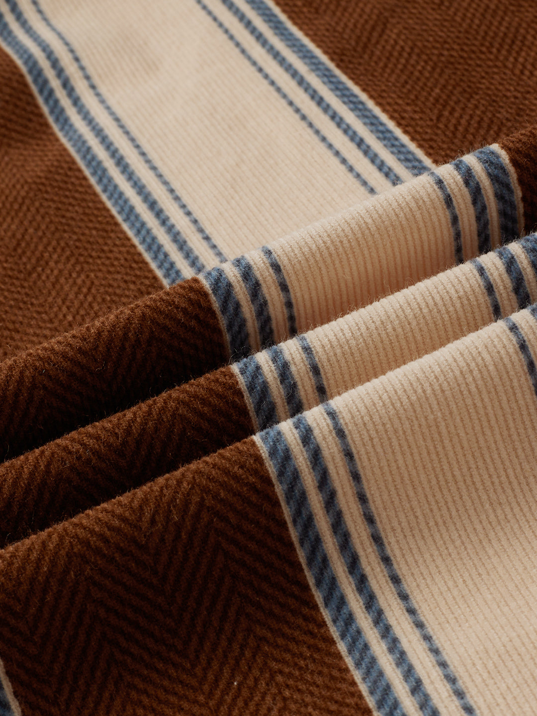 Luxe Meadow Weave Herringbone Multi Striped Corduroy Shirt