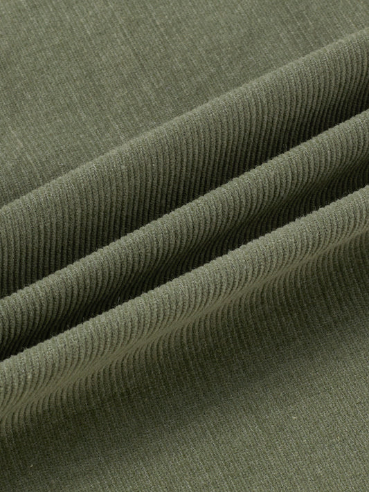 Regal Olive Double Pocket Corduroy Overshirt