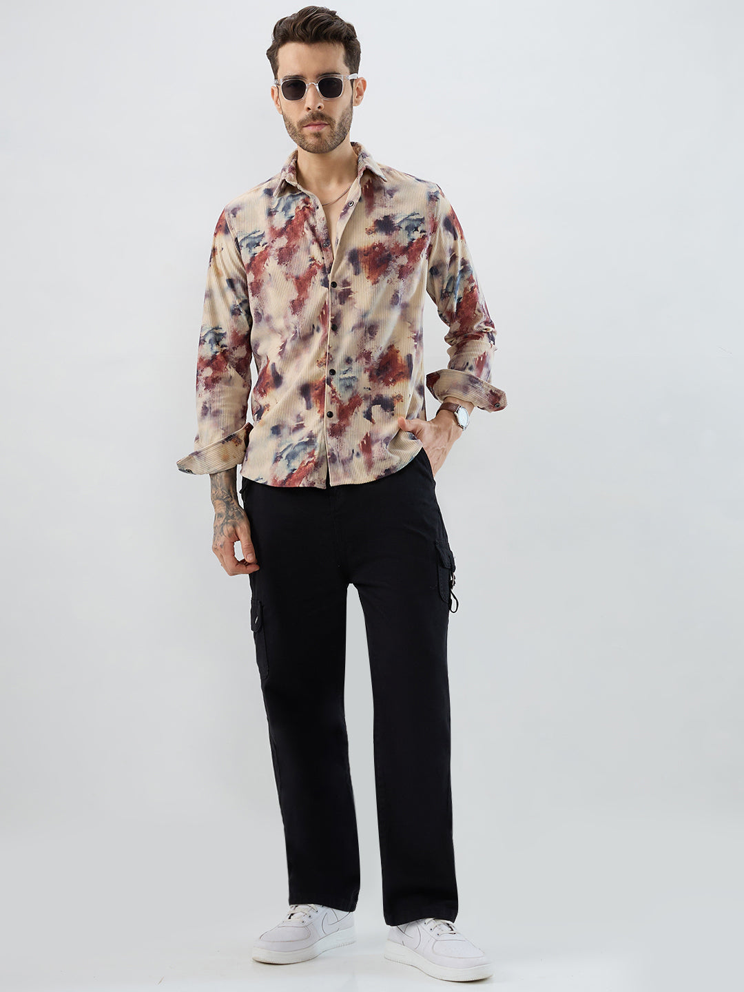 Abstract Eclectic Hue Corduroy Shirt