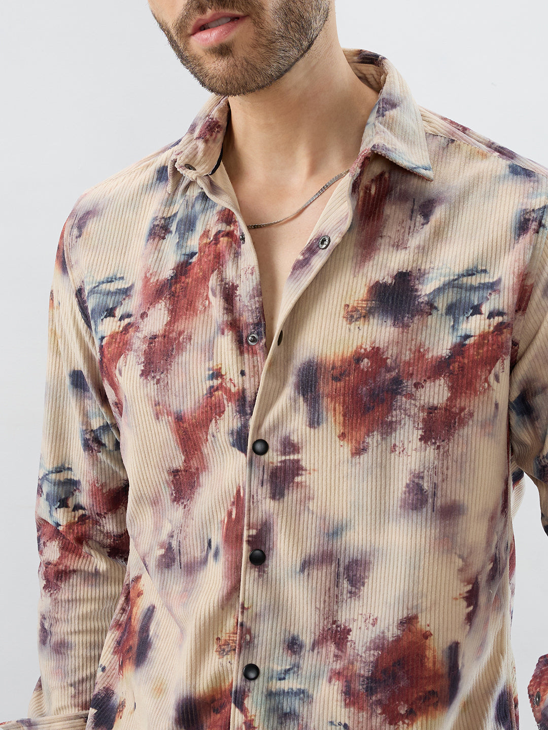 Abstract Eclectic Hue Corduroy Shirt