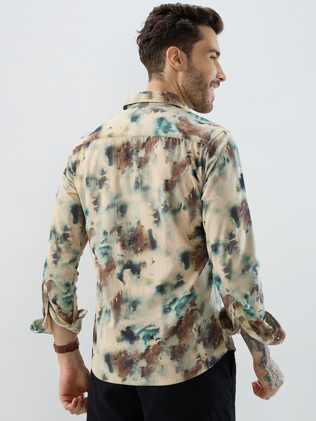 Sand Moss Multi-Tone Corduroy Shirt