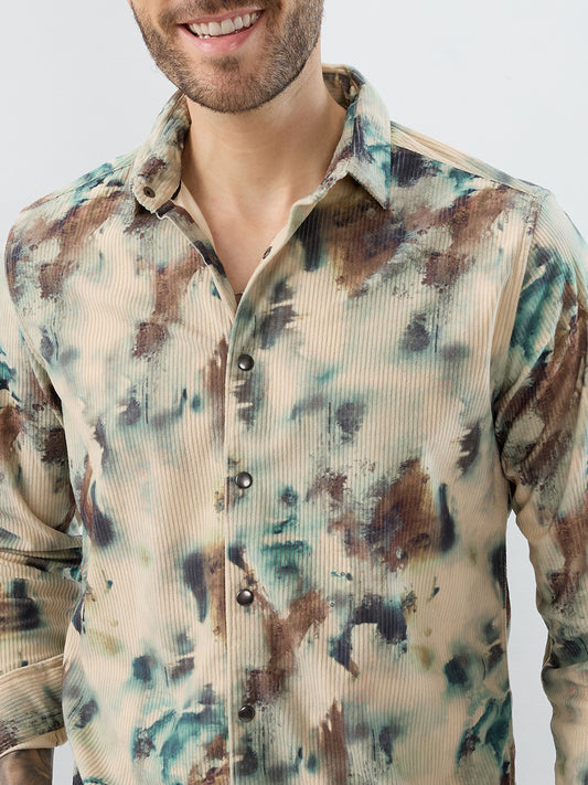 Sand Moss Multi-Tone Corduroy Shirt