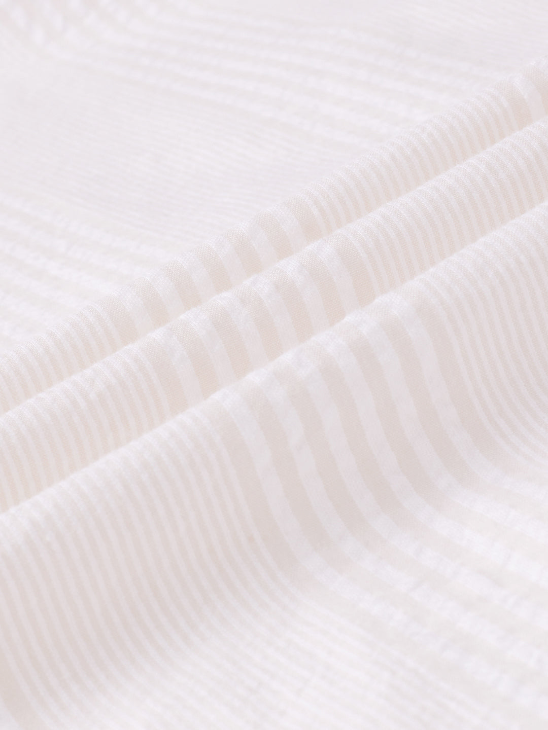 Contemporary Beige Fine Line Seersucker Executive Shirt