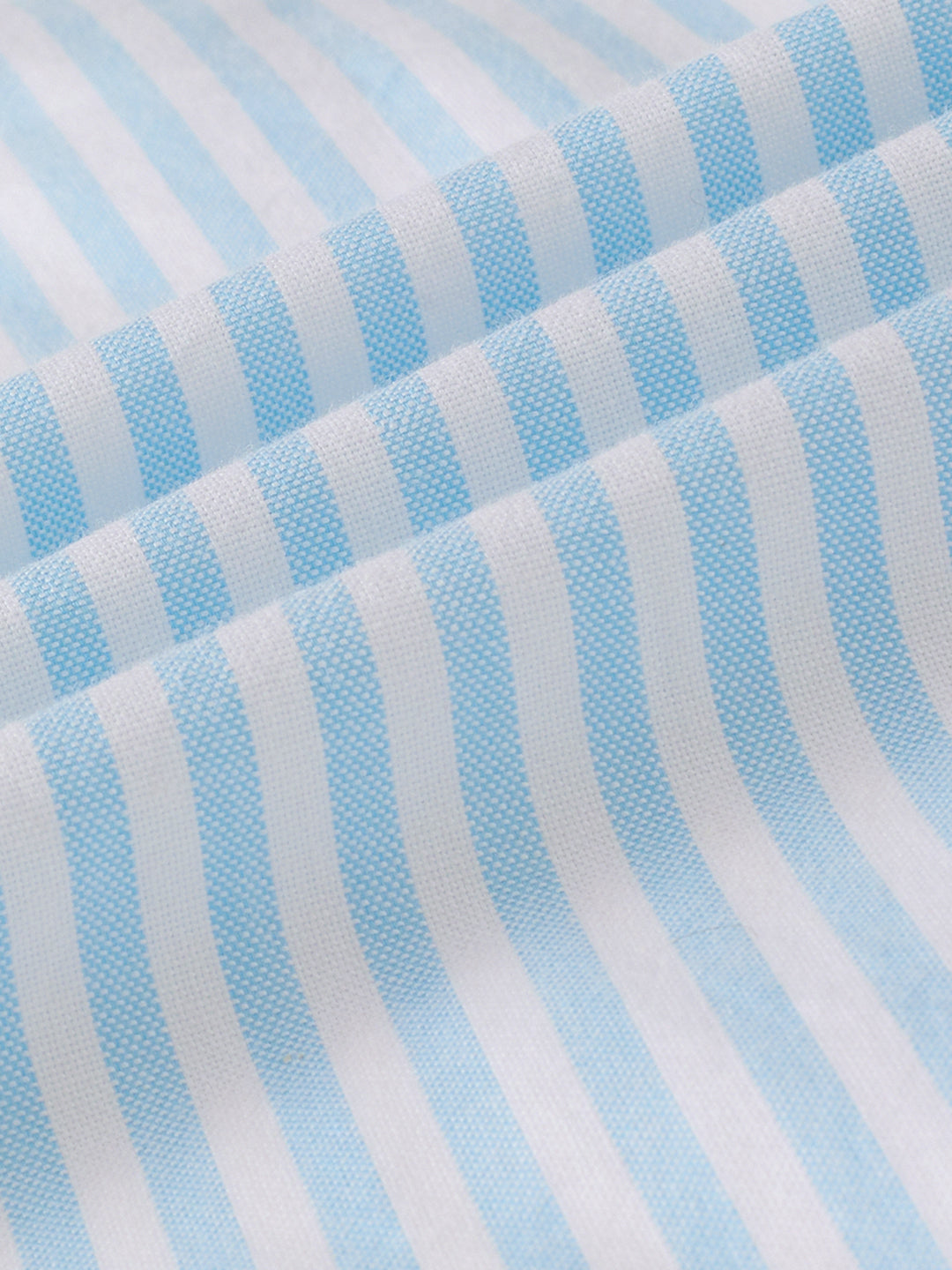 Periwinkle Blue Candy Striped Oxford Button-Down Business Shirt