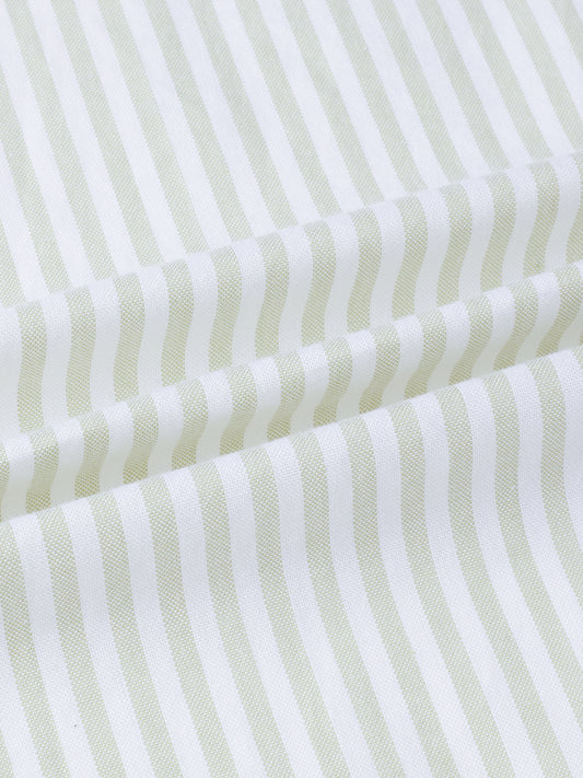 Green & White Candy Striped Oxford Button-Down Business Shirt