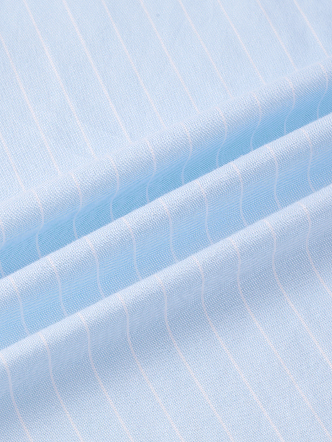 Modern Blues Refined Pinstripe Oxford Button-Down Business Shirt