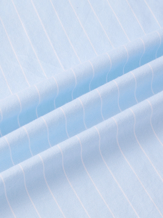 Modern Blues Refined Pinstripe Oxford Button-Down Business Shirt