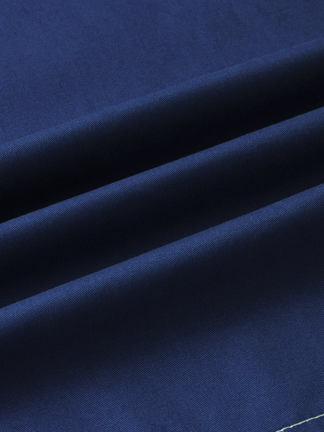 Spruce Blue Contrast Stitch Double Pocket Overshirt