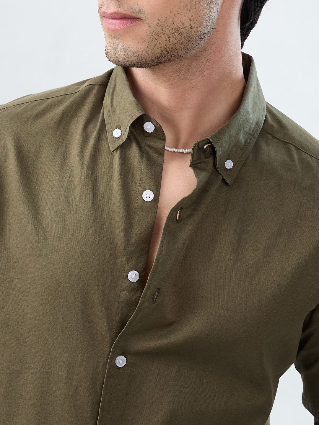 Wild Olive Button-Down Collar Shirt