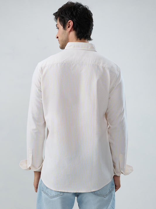 Mellow Yellow Pinstripe Button-Down Collar Shirt