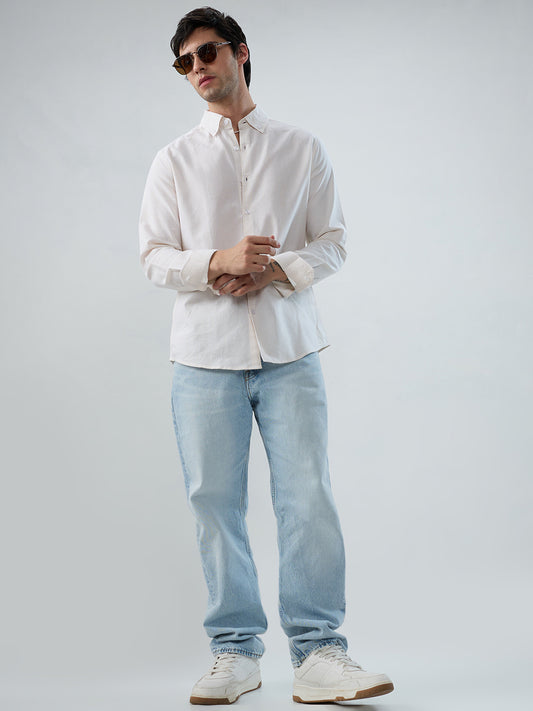 Mellow Yellow Pinstripe Button-Down Collar Shirt