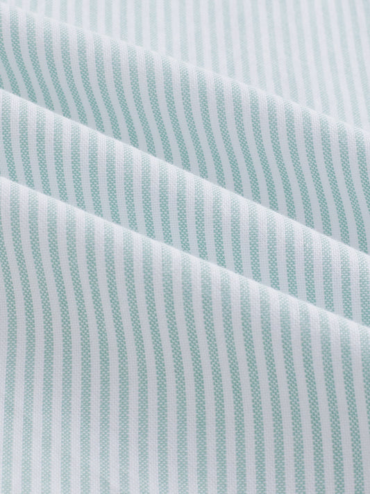 Serene Mint Pinstripe Button-Down Collar Shirt