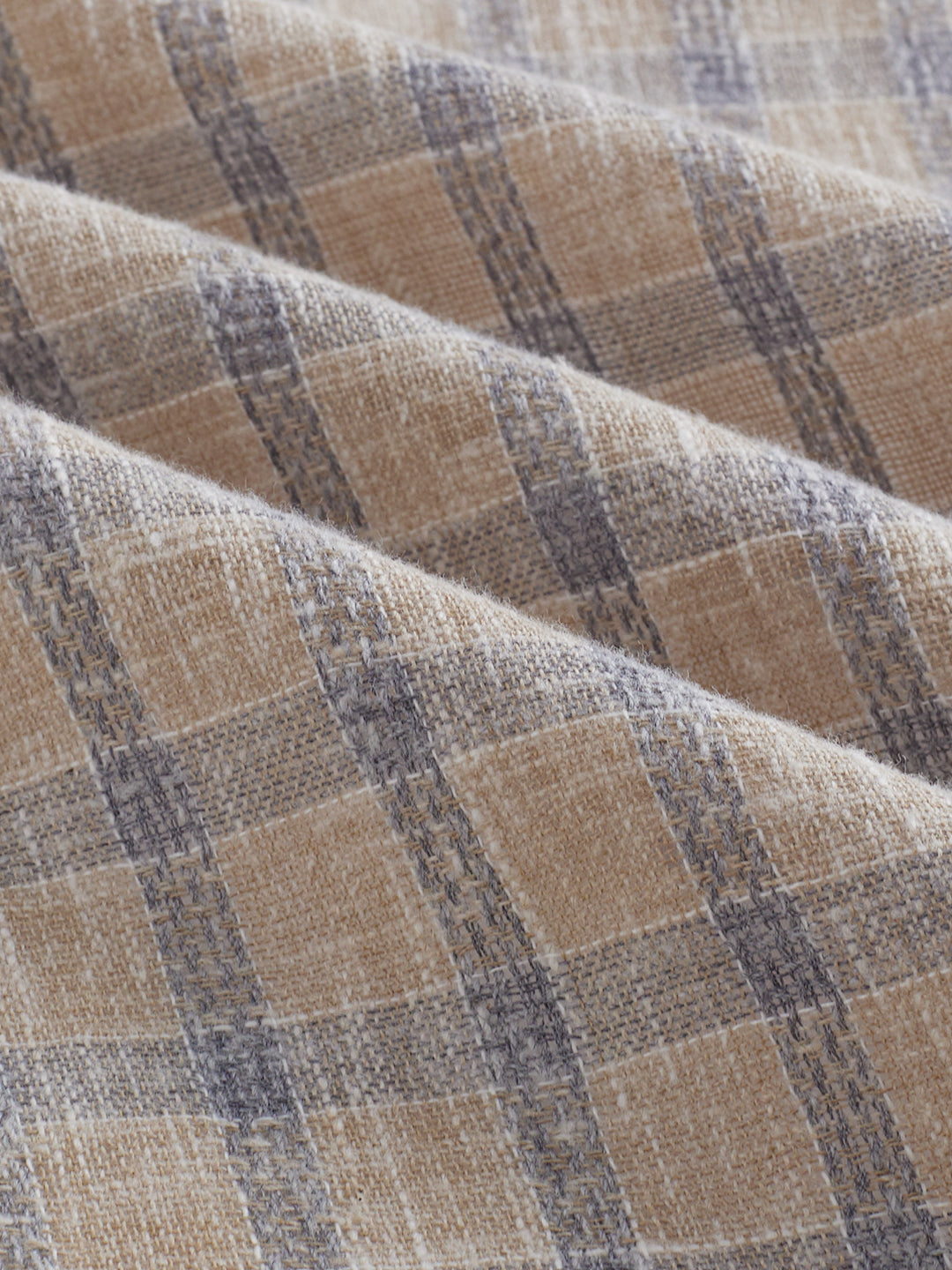 Seaside Beige Burlap Linen Blend Boxy Fit Crop Shirt