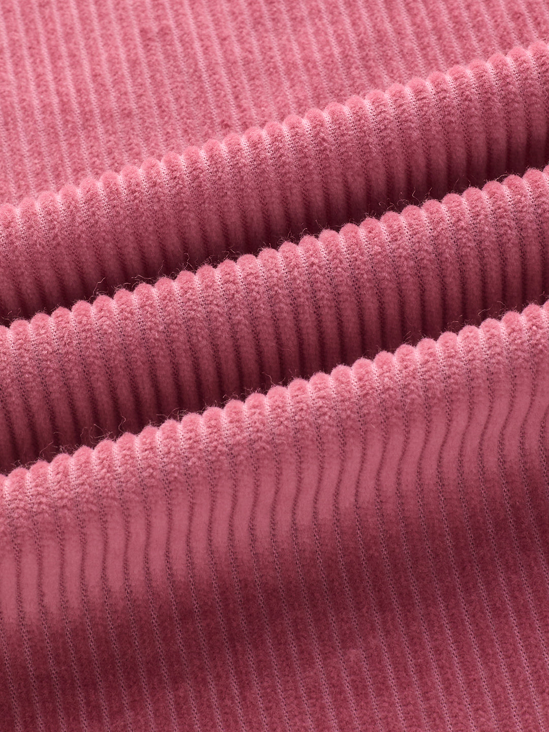 Wild Orchid Pink Corduroy Boxy Fit Crop Shirt