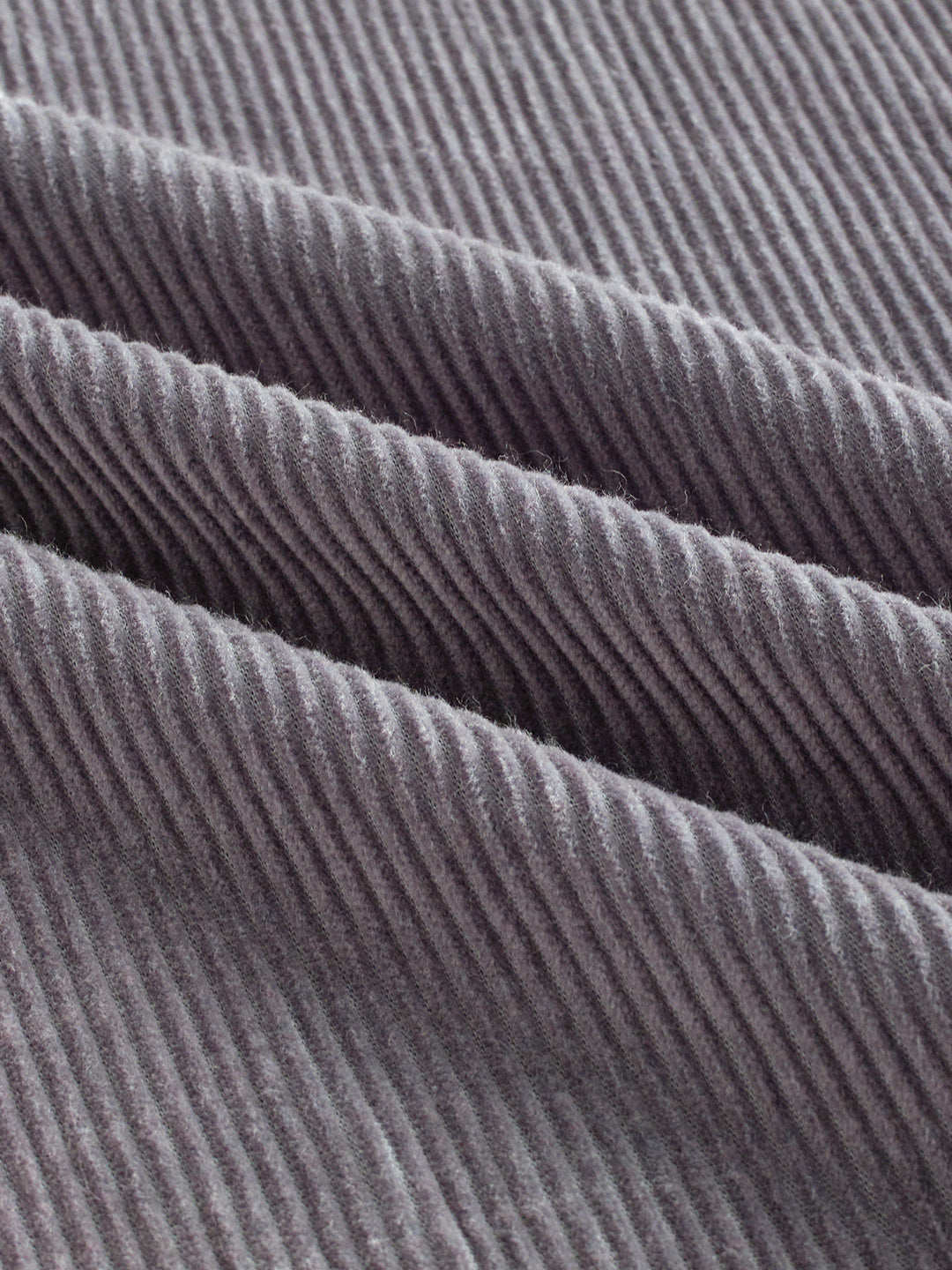 Cloud Grey Structured Corduroy Double Pocket Overshirt