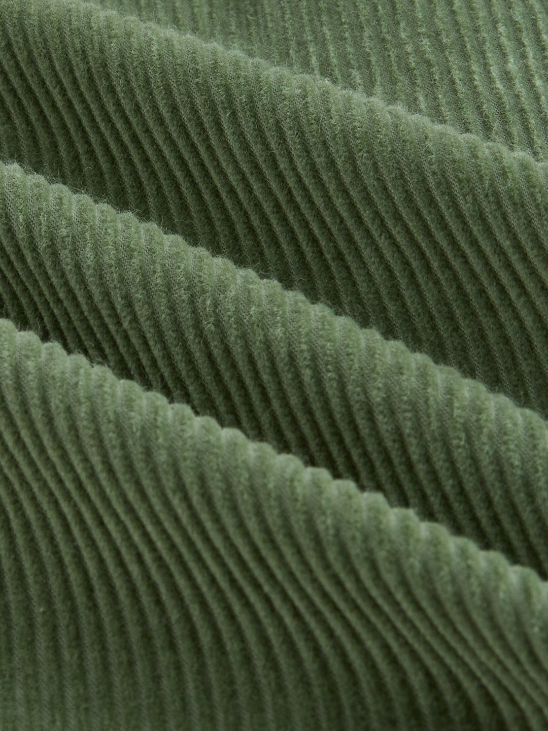 Green Mossline Structured Corduroy Double Pocket Overshirt