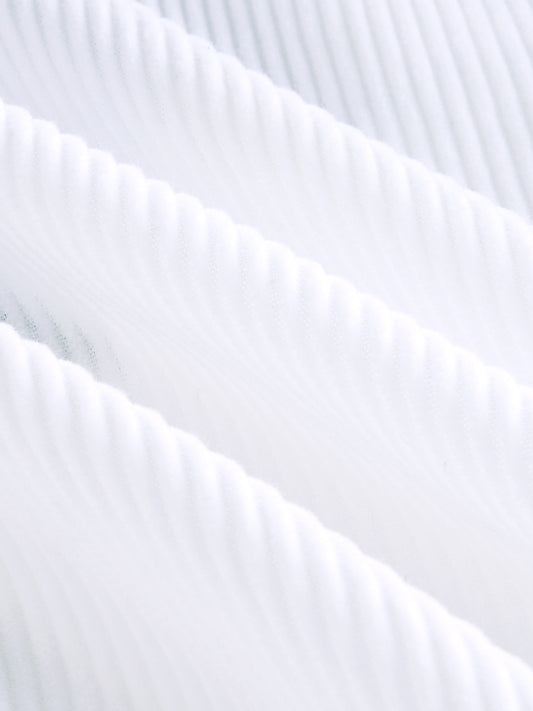 Winter White Corduroy Double Pocket Overshirt