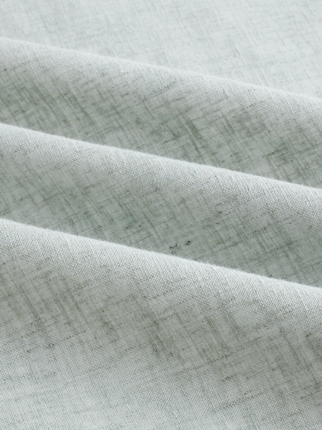Premium Seafoam Green Linen Blend Stand-Collar Oversized Shirt