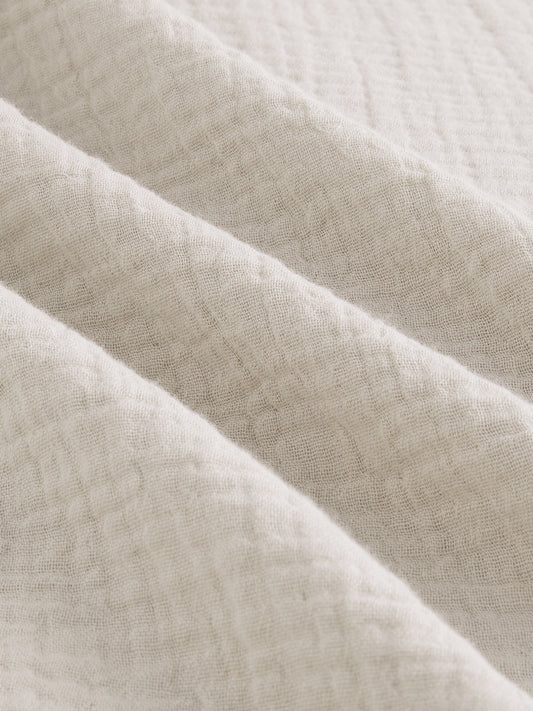 Cloud Grey Cuffless Double Cloth Oversized Shirt