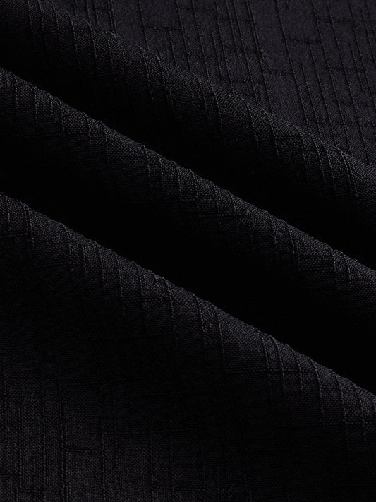 Timeless Black Subtle Textured Everyday Shirt