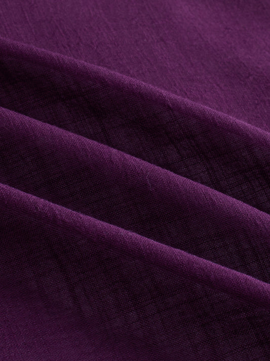 Majestic Purple Soft Sheer Boxy Fit Crop Shirt