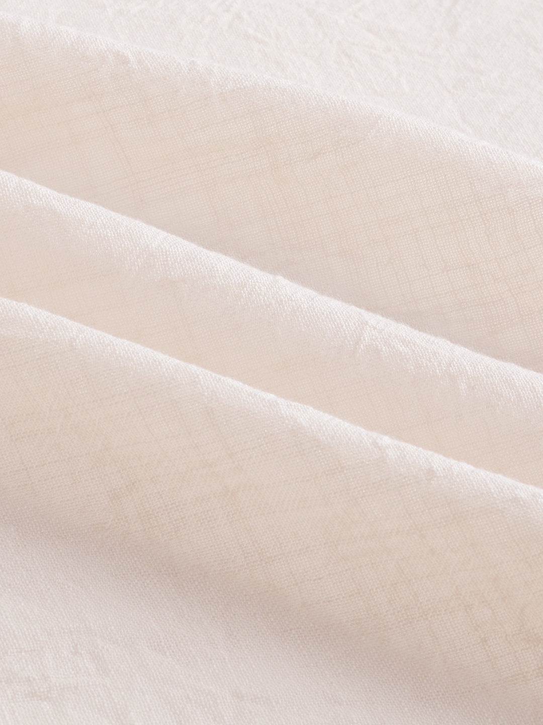 Pearl Cream Soft Sheer Slub Textured Shirt