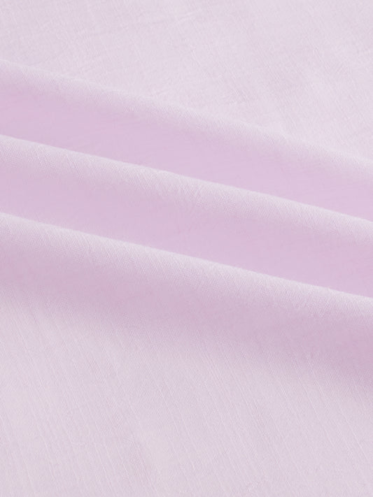 Pink Pearl Slub Textured Boxy Fit Crop Shirt