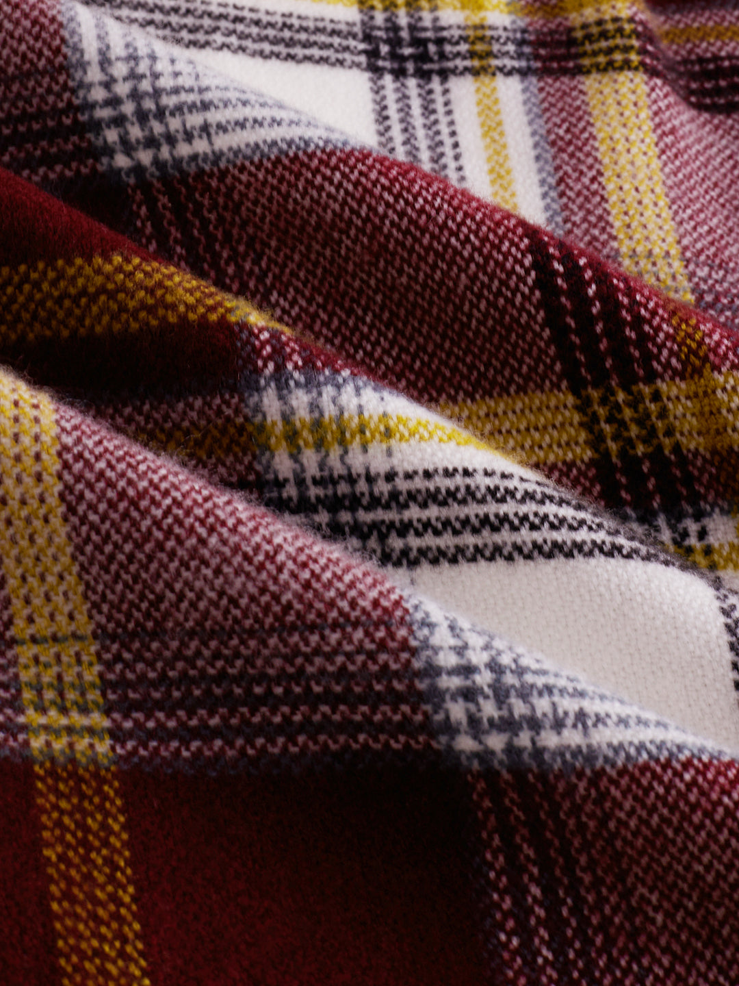 Cherry Red & White Checks Double Pocket Flannel Shirt