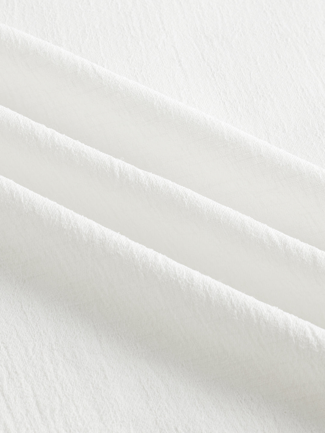 Pearl White Minimal Textured Boxy Fit Oversized Crop Shirt