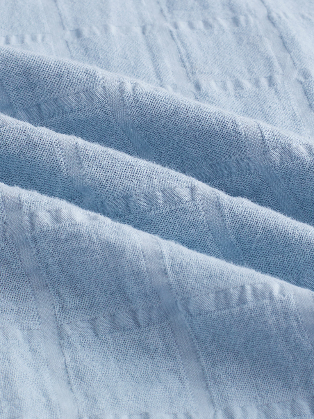 Premium Ice Mist Grid Emboss Double Cloth Shirt