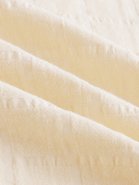 Premium Bisque Beige Emboss Double Cloth Shirt