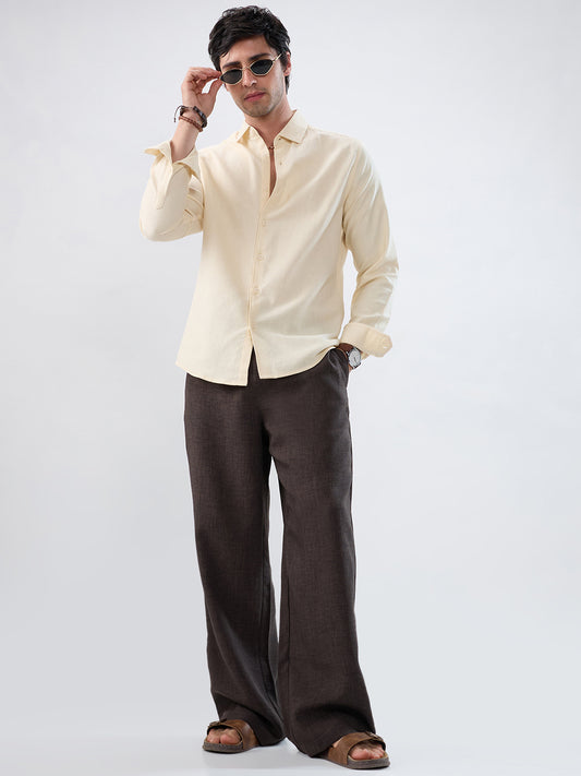 Creamstone Micro-Weave Jacquard Shirt