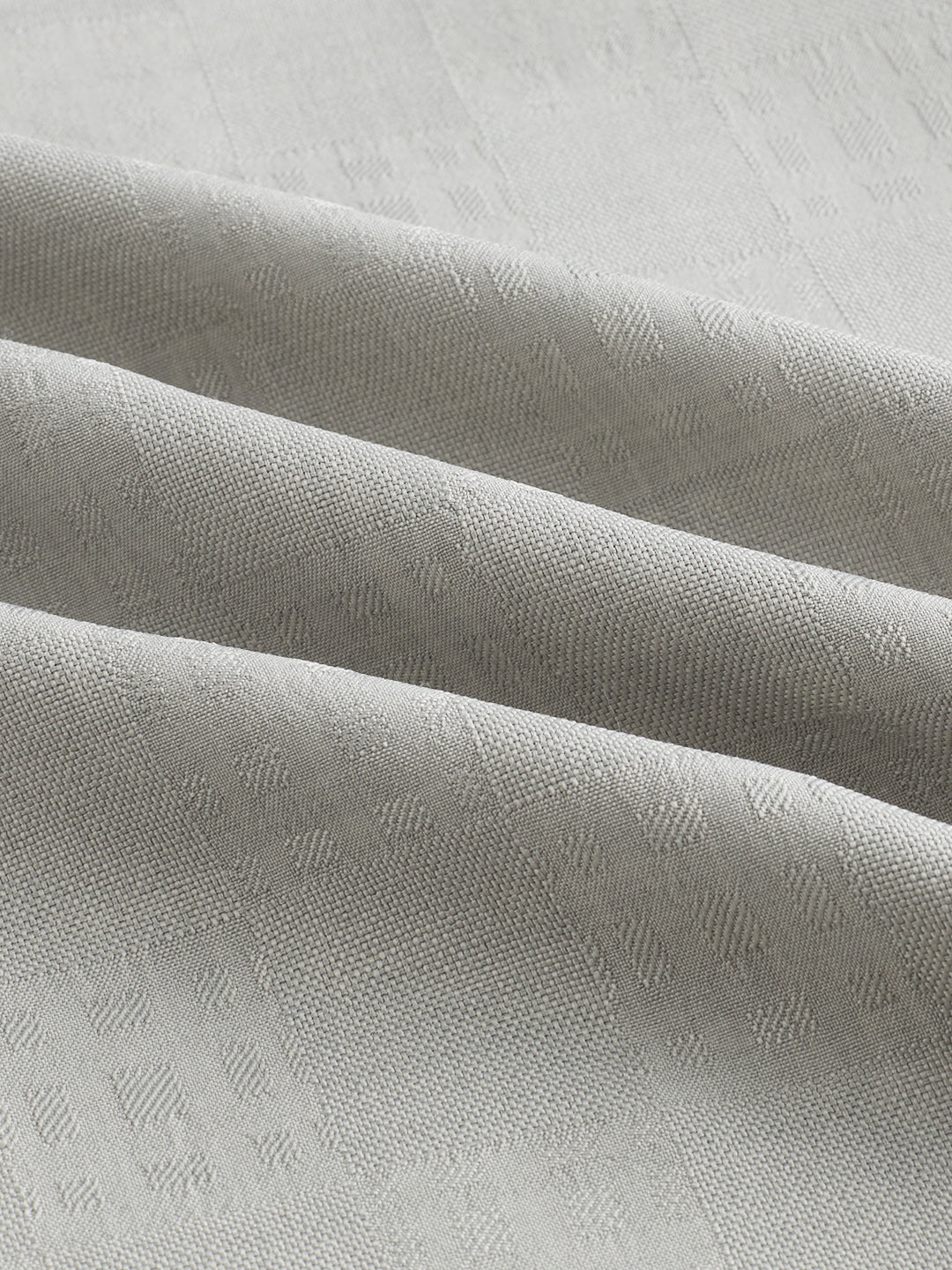 Grey Soft Grid Textured Boxy Fit Crop Shirt