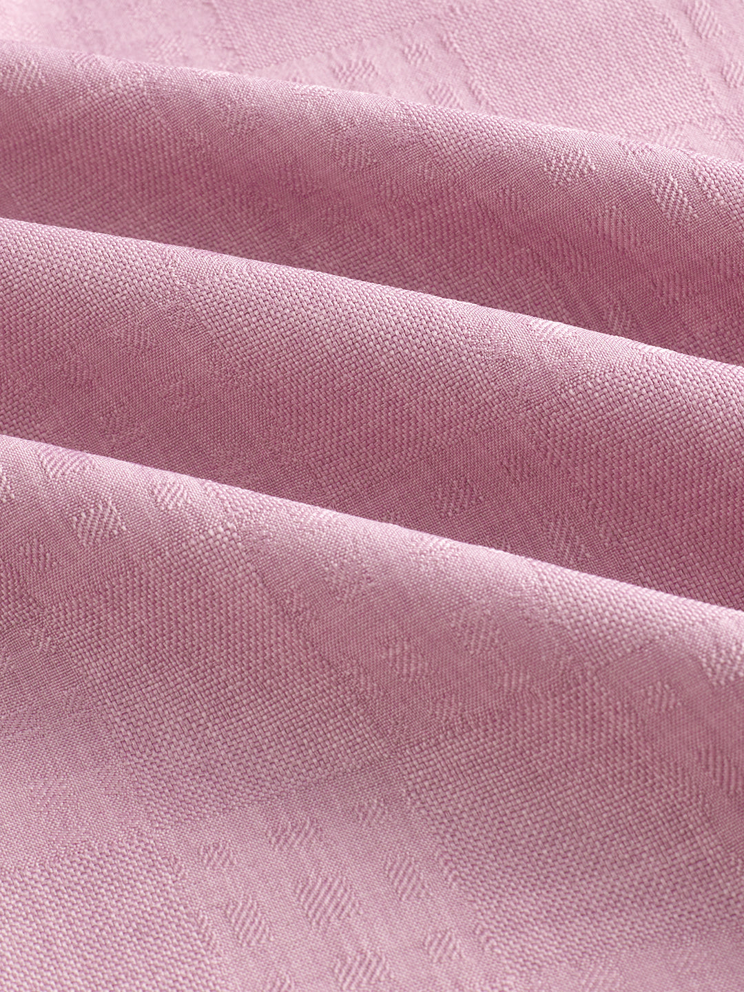 Mauve Pink Soft Grid Textured Boxy Fit Oversized Crop Shirt