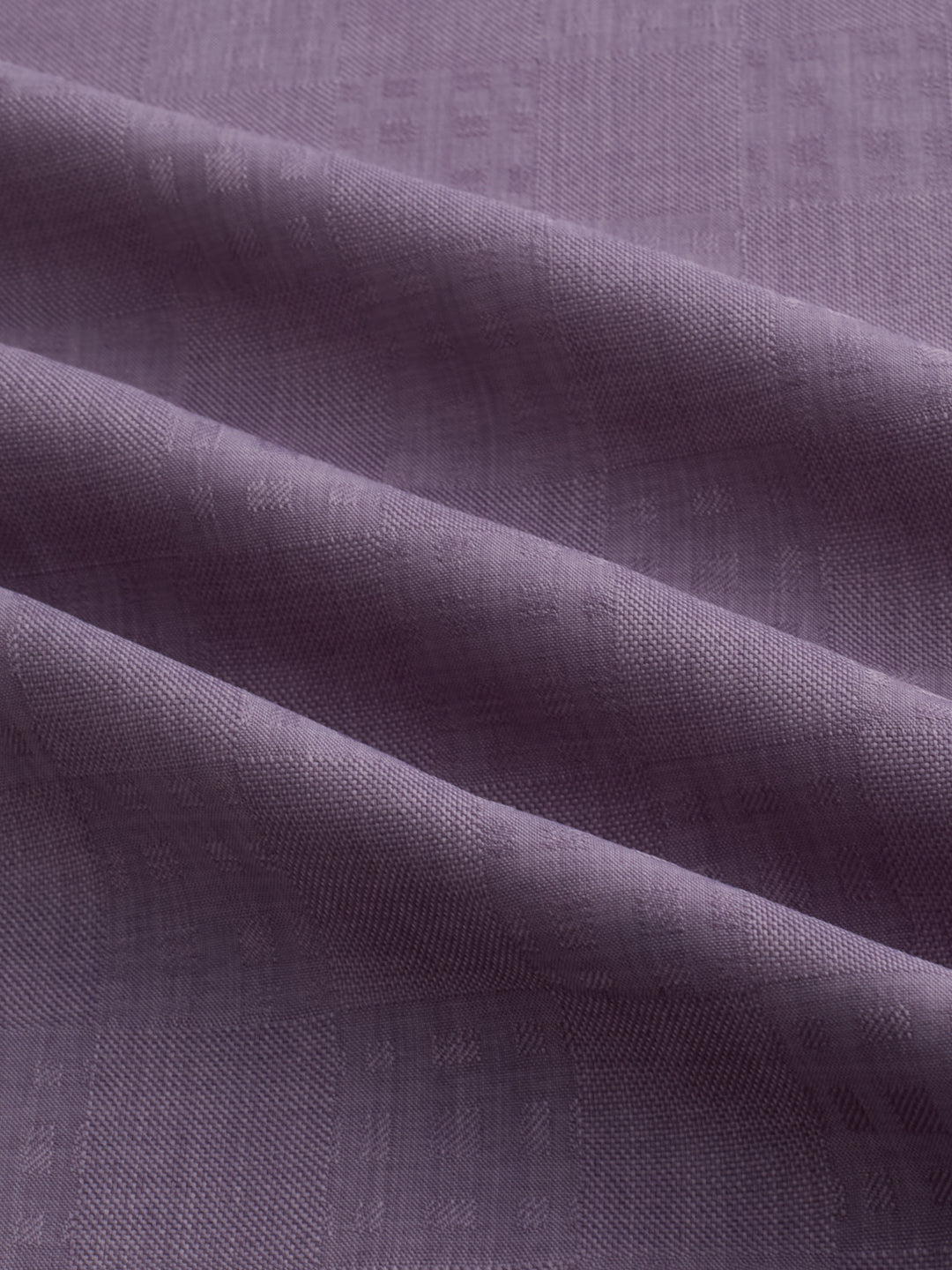 Heather Purple Soft Grid Textured Boxy Fit Crop Shirt