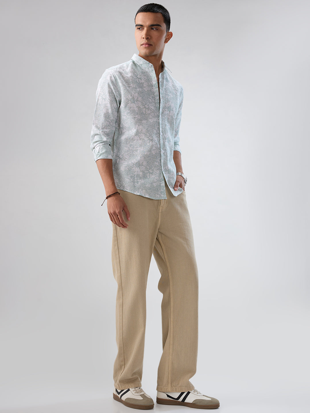 Pastel Green Floral Bloom Shirt