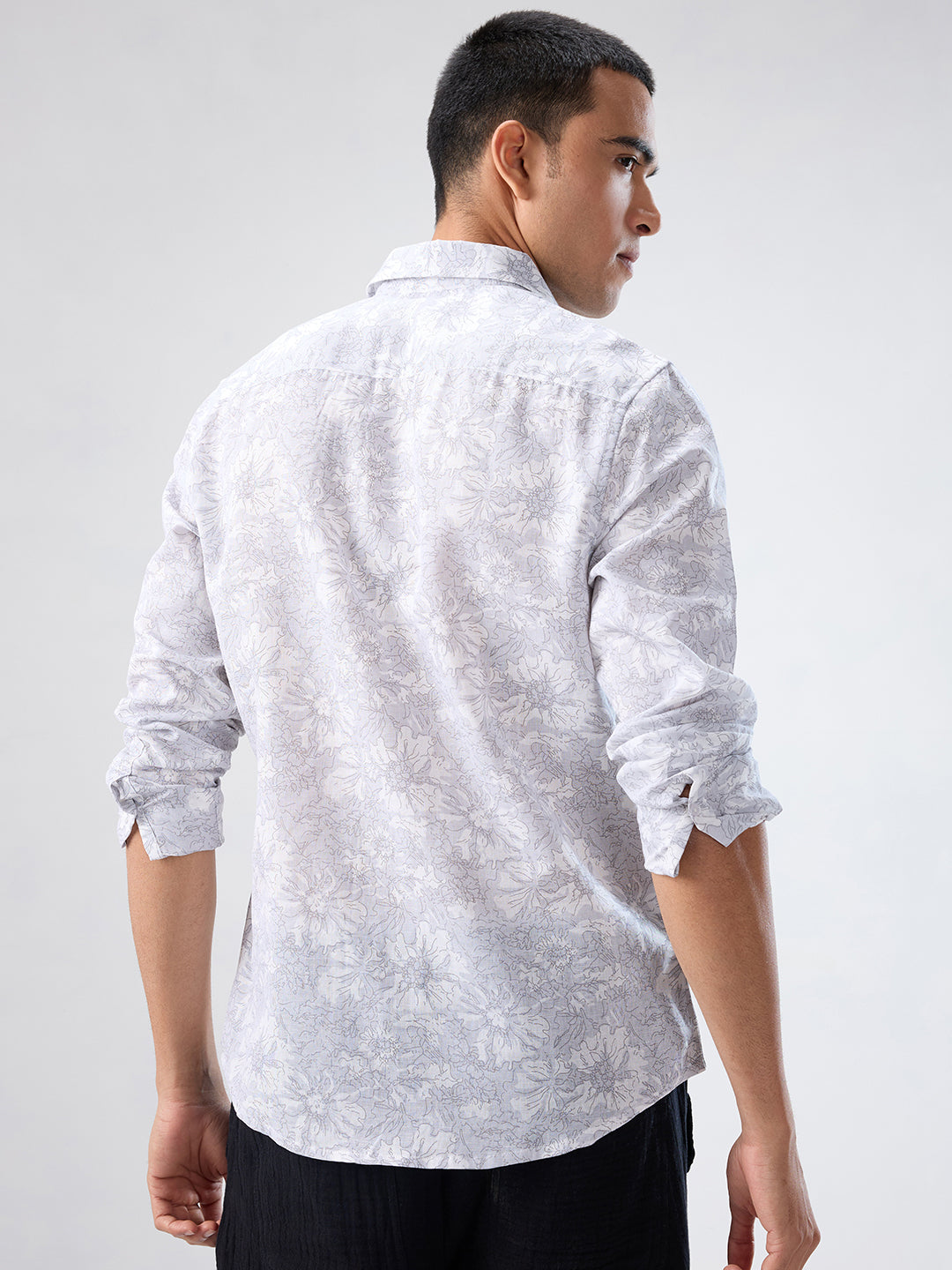 Grey Sketch Botanical Art Shirt