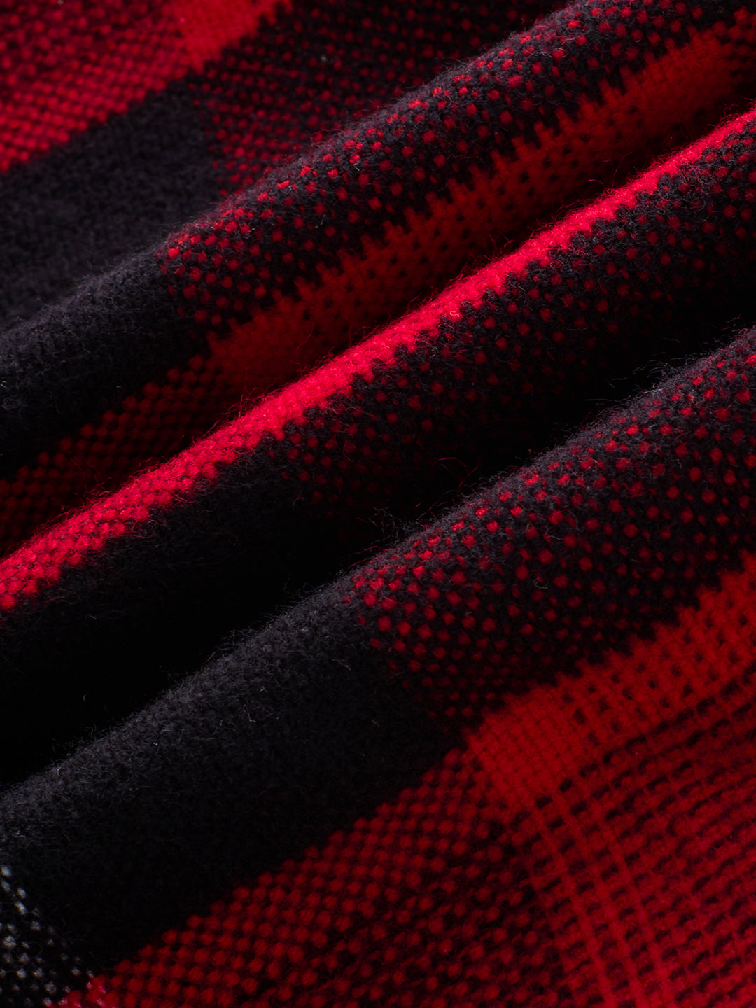 Premium Red & Black Flannel Checks Boxy Fit Crop Shirt