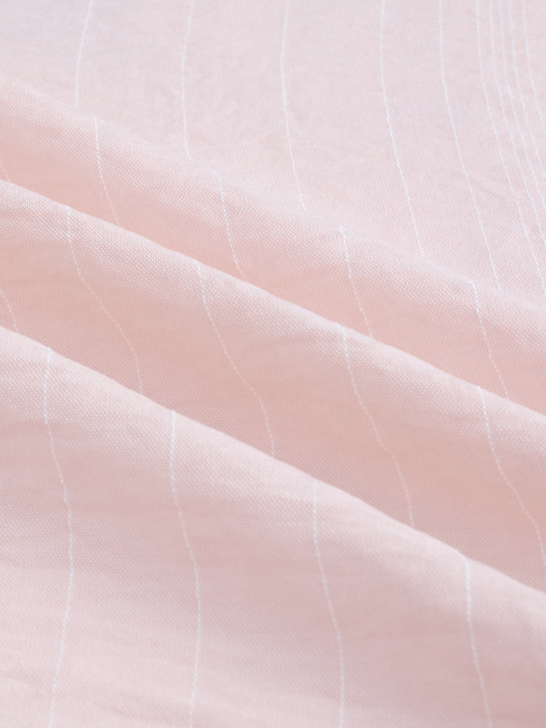 Pale Pink Linear Loom Crinkled Shirt