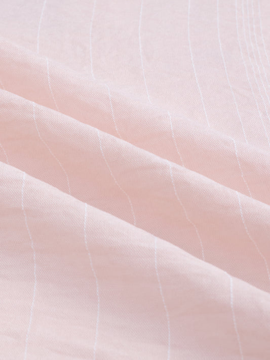 Pale Pink Linear Loom Crinkled Shirt